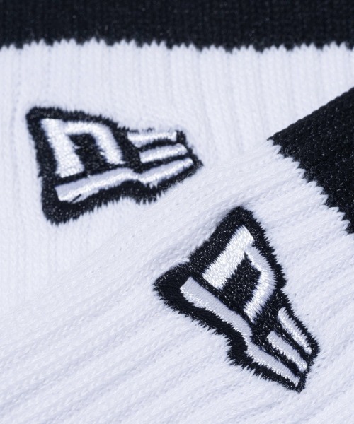 NEW ERA（ニューエラ）の「NEW ERA/ニューエラ ソックス SOCKS CREW 2足セット ライン フラッグロゴ エンブロイダリー 14518184/14518185（ソックス/靴下・メンズ・ホワイト系その他/ホワイト系その他2・25-27CM/21-23cm）」の21枚目の写真