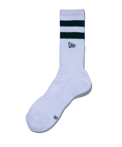 NEW ERA（ニューエラ）の「NEW ERA/ニューエラ ソックス SOCKS CREW 2足セット ライン フラッグロゴ エンブロイダリー 14518184/14518185（ソックス/靴下・メンズ・ホワイト系その他/ホワイト系その他2・25-27CM/21-23cm）」の10枚目の写真