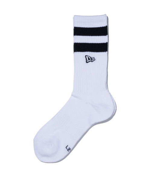 NEW ERA（ニューエラ）の「NEW ERA/ニューエラ ソックス SOCKS CREW 2足セット ライン フラッグロゴ エンブロイダリー 14518184/14518185（ソックス/靴下・メンズ・ホワイト系その他/ホワイト系その他2・25-27CM/21-23cm）」の19枚目の写真