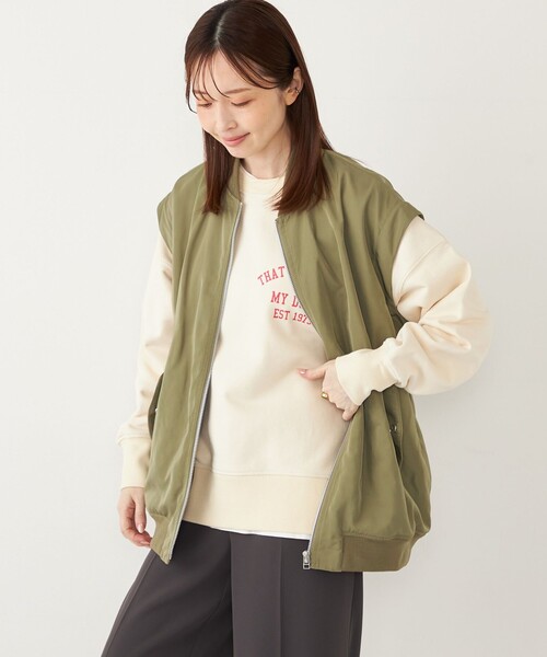 SHIPS Colors(シップス カラーズ)の「SHIPS Colors:バックプリント ロゴ スウェット(スウェット・レディース・オフホワイト/ダークグレー/ネイビー・ONE SIZE)」の4枚目の写真