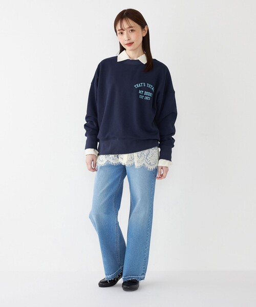SHIPS Colors(シップス カラーズ)の「SHIPS Colors:バックプリント ロゴ スウェット(スウェット・レディース・オフホワイト/ダークグレー/ネイビー・ONE SIZE)」の15枚目の写真