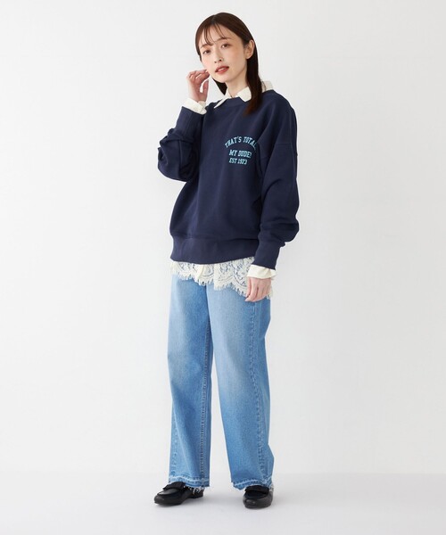 SHIPS Colors(シップス カラーズ)の「SHIPS Colors:バックプリント ロゴ スウェット(スウェット・レディース・オフホワイト/ダークグレー/ネイビー・ONE SIZE)」の16枚目の写真