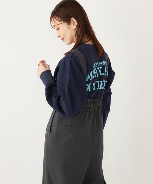 SHIPS Colors(シップス カラーズ)の「SHIPS Colors:バックプリント ロゴ スウェット(スウェット・レディース・オフホワイト/ダークグレー/ネイビー・ONE SIZE)」の19枚目の写真