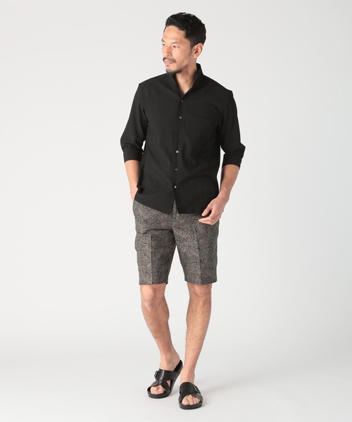 MEN'S BIGI（メンズビギ）の「ジャガードハーフパンツ（その他パンツ・メンズ・カーキ/ライトグレー・02/03）」の9枚目の写真