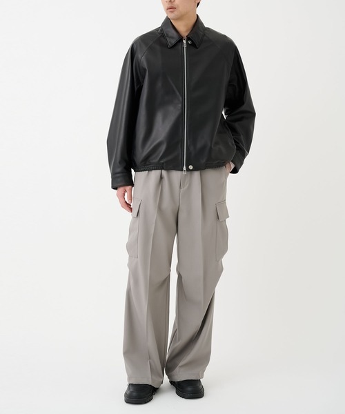 STUDIOUS(ステュディオス)の「LAMB LEATHER BLOUSON(ブルゾン・メンズ・ブラック・2/1)」の2枚目の写真
