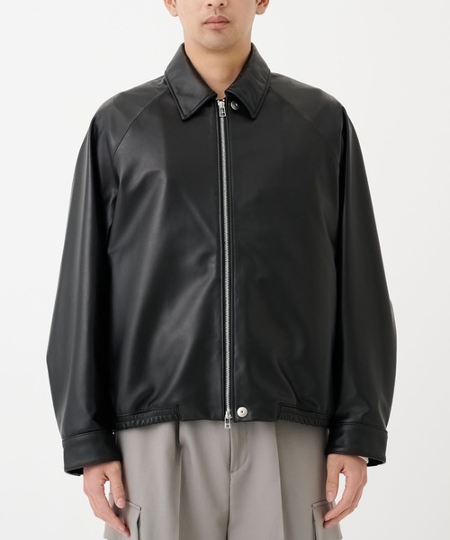 STUDIOUS(ステュディオス)の「LAMB LEATHER BLOUSON(ブルゾン・メンズ・ブラック・2/1)」の4枚目の写真