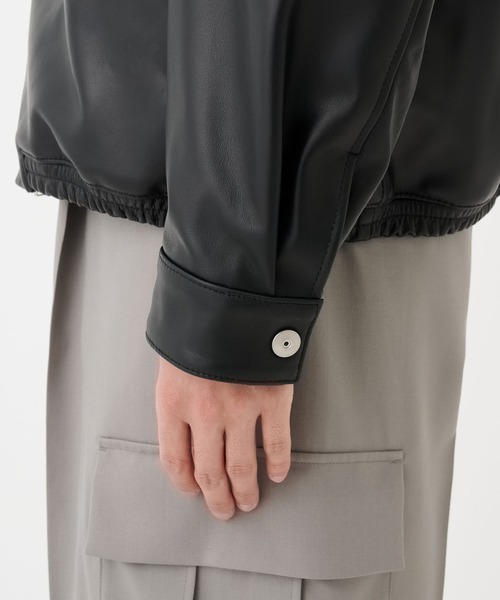 STUDIOUS(ステュディオス)の「LAMB LEATHER BLOUSON(ブルゾン・メンズ・ブラック・2/1)」の11枚目の写真