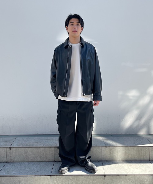 STUDIOUS(ステュディオス)の「LAMB LEATHER BLOUSON(ブルゾン・メンズ・ブラック・2/1)」の16枚目の写真