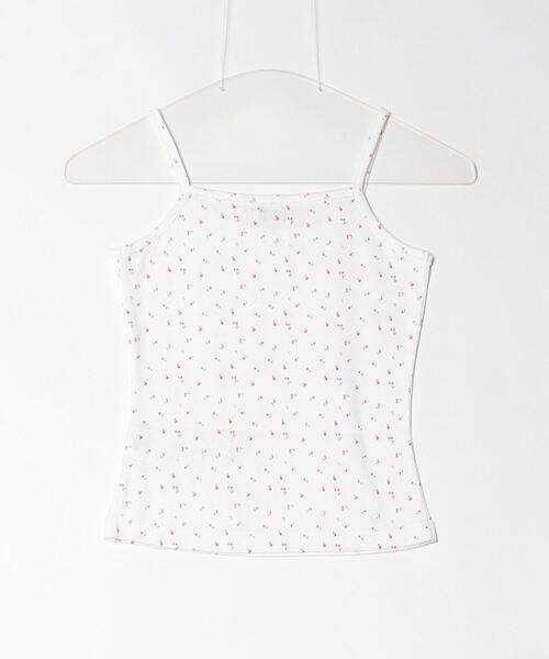 KIRSH(キルシー)の「KIRSH PLAIN CHERRY SEMI CROP SLEEVELESS キルシー プレーン チェリー セミクロップ丈 キャミソール(キャミソール・レディース・ホワイト/ダークネイビー・ONE SIZE)」の9枚目の写真