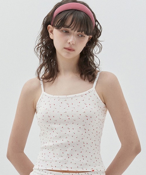 キャミソール KIRSH CHERRY KNIT CROP SLEEVELESS/キルシー チェリー ニット クロップキャミソール セール】KIRSH CHERRY KNIT CROP SLEEVELESS/キルシー チェリー