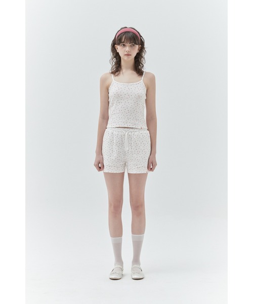 KIRSH(キルシー)の「KIRSH PLAIN CHERRY SEMI CROP SLEEVELESS キルシー プレーン チェリー セミクロップ丈 キャミソール(キャミソール・レディース・ホワイト/ダークネイビー・ONE SIZE)」の10枚目の写真