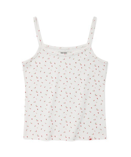 KIRSH(キルシー)の「KIRSH PLAIN CHERRY SEMI CROP SLEEVELESS キルシー プレーン チェリー セミクロップ丈 キャミソール(キャミソール・レディース・ホワイト/ダークネイビー・ONE SIZE)」の14枚目の写真