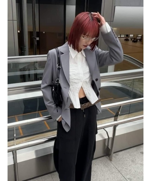 SLY（スライ）の「METAL FLAME SQUARE EYEWEAR メタルフレーム スクエア アイウェア（メガネ・レディース・ブラック/クリア・FREE）」の12枚目の写真