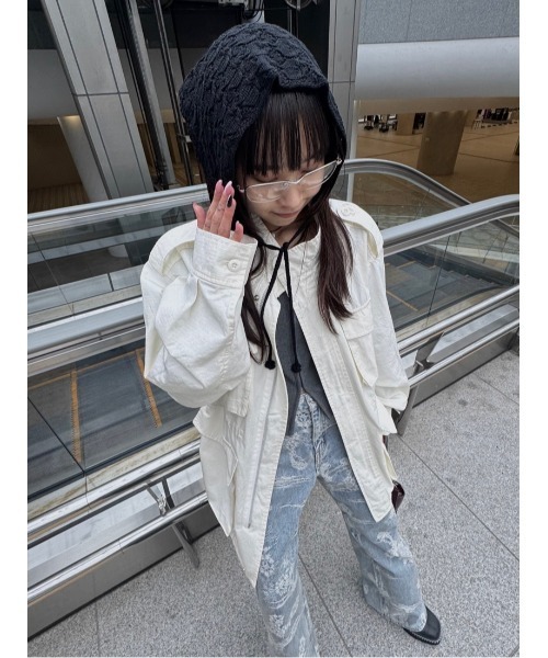 SLY（スライ）の「METAL FLAME SQUARE EYEWEAR メタルフレーム スクエア アイウェア（メガネ・レディース・ブラック/クリア・FREE）」の13枚目の写真