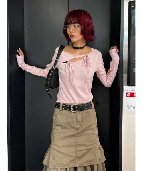 SLY（スライ）の「METAL FLAME SQUARE EYEWEAR メタルフレーム スクエア アイウェア（メガネ・レディース・ブラック/クリア・FREE）」の14枚目の写真