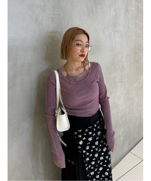 SLY（スライ）の「METAL FLAME SQUARE EYEWEAR メタルフレーム スクエア アイウェア（メガネ・レディース・ブラック/クリア・FREE）」の18枚目の写真