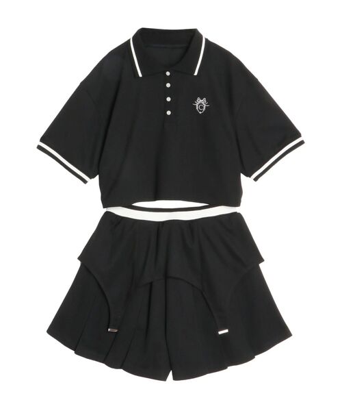 CALNAMUR（カルナムール）の「POLO×SK SET UP/ポロ×スカートセットアップ【セットアイテム】（ワンピース・レディース・ベージュ/ブラック/グレー・FREE）」の2枚目の写真