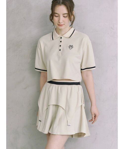 PPG ポロシャツとスカートセット　セットアップ　ネイビー セール】POLO×SK SET UP/ポロ×スカートセットアップ【セット