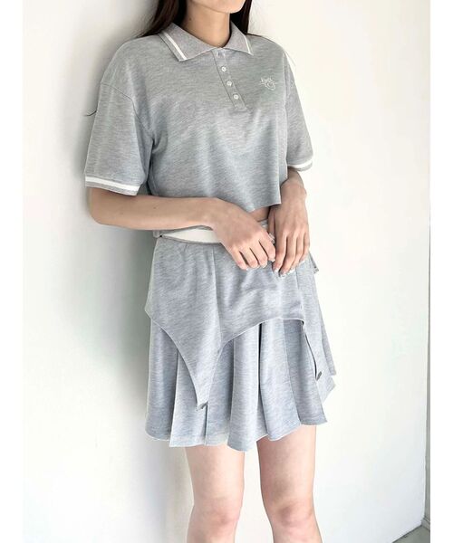 CALNAMUR（カルナムール）の「POLO×SK SET UP/ポロ×スカートセットアップ【セットアイテム】（ワンピース・レディース・ベージュ/ブラック/グレー・FREE）」の5枚目の写真