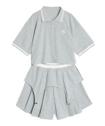 CALNAMUR | POLO×SK SET UP/ポロ×スカートセットアップ【セットアイテム】(ワンピース)