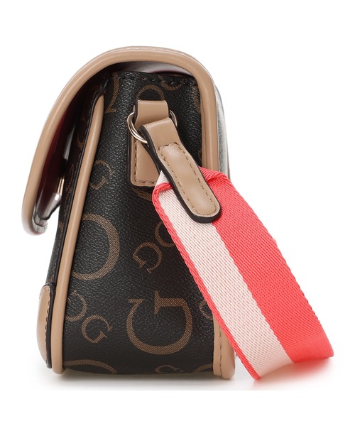 Guess（ゲス）の「NICHOLE Flap Crossbody ショルダーバッグ（ショルダーバッグ・レディース・ダークグレー/ナチュラル・ONE SIZE）」の4枚目の写真