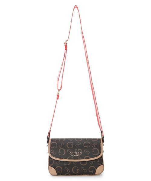 Guess（ゲス）の「NICHOLE Flap Crossbody ショルダーバッグ（ショルダーバッグ・レディース・ダークグレー/ナチュラル・ONE SIZE）」の5枚目の写真
