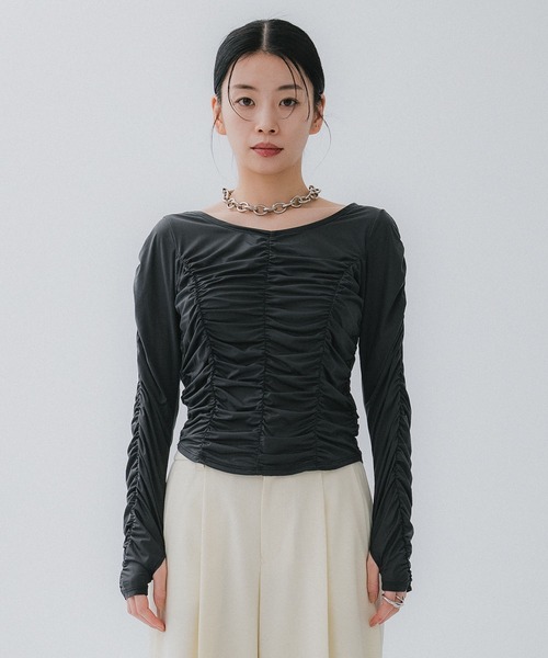 買取り実績  STUDIOUS/ステュディオス】Gathered Top/ギャザースキン Skin トップス
