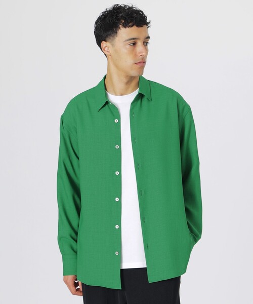 LOVELESS(ラブレス)の「アフィナージュシースルーシャツ(シャツ/ブラウス・メンズ・ネイビー/グリーン系その他3/ピンク/オフホワイト・M/L)」の2枚目の写真