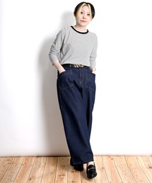 ストレッチデニム ワイドワークパンツ
