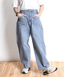 ストレッチデニム ワイドワークパンツ