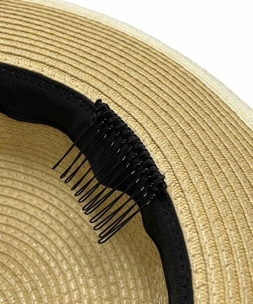 an another angelus（アンアナザーアンジェラス）の「配色ブリムグログランリボンキャノチェ（ハット・レディース・ベージュ/ベージュ×ブラック・FREE）」の13枚目の写真