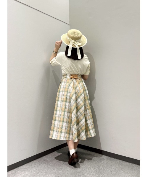 an another angelus（アンアナザーアンジェラス）の「配色ブリムグログランリボンキャノチェ（ハット・レディース・ベージュ/ベージュ×ブラック・FREE）」の17枚目の写真