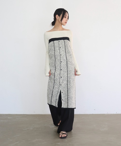 セール】2wayミックスニットロングスカート（スカート）｜hellam