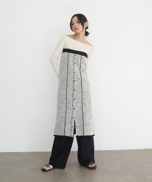 セール】2wayミックスニットロングスカート（スカート）｜hellam