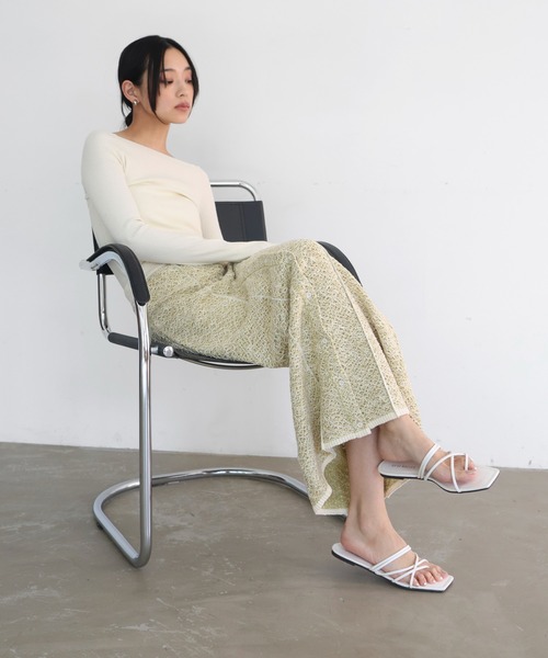 セール】2wayミックスニットロングスカート（スカート）｜hellam