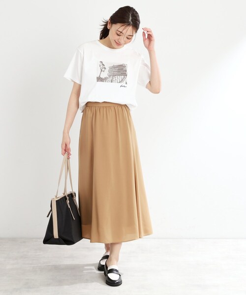 Reflect(リフレクト)の「【夏SALE/UVカット/接触冷感/マシンウォッシュ可】フォトプリントTシャツ(Tシャツ/カットソー・レディース・オフホワイト/ライトベージュ・05/07/13/15 /17/11/09)」の7枚目の写真