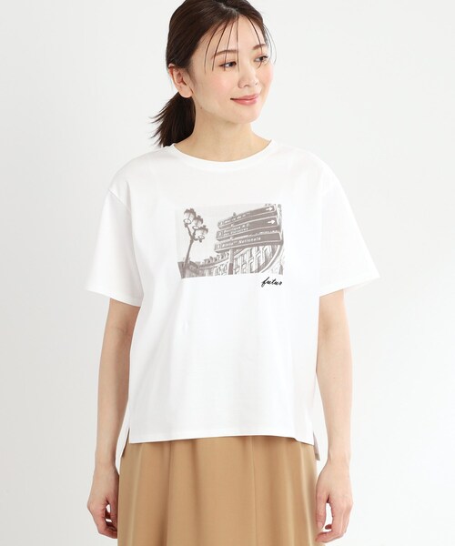 Reflect(リフレクト)の「【夏SALE/UVカット/接触冷感/マシンウォッシュ可】フォトプリントTシャツ(Tシャツ/カットソー・レディース・オフホワイト/ライトベージュ・05/07/13/15 /17/11/09)」の15枚目の写真
