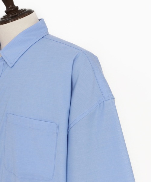 ADAM PATEK(アダムパテック)の「【ADAMPATEK/アダムパテック】ap embroidery short sleeve shirt/刺繍入りルーズ半袖シャツ(シャツ/ブラウス・レディース・ホワイト/ブラック/ブルー・1/2)」の11枚目の写真