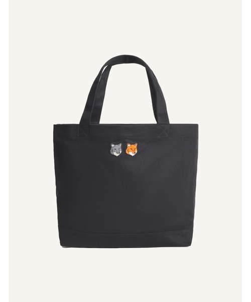 Maison Kitsune(メゾンキツネ)の「DOUBLE FOX HEAD PATCH TOTE BAG(トートバッグ・レディース・キナリ/ブラック・U)」の8枚目の写真
