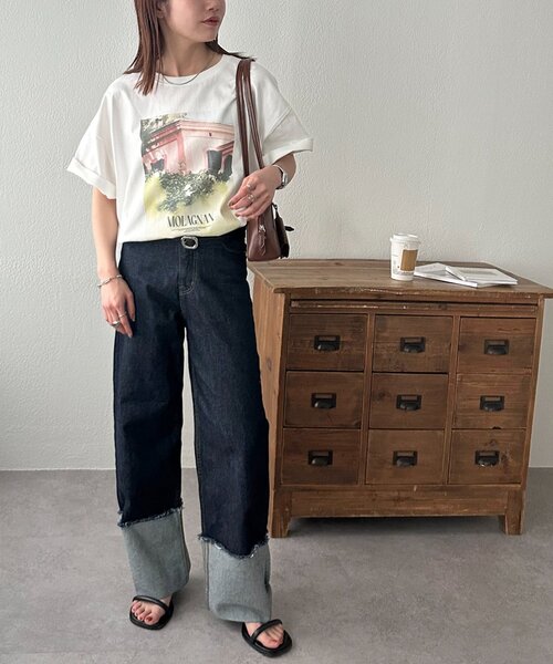 DISCOAT(ディスコート)の「【WEB限定】ボタニカルアソートフォトTシャツ(Tシャツ/カットソー・レディース・ホワイト系その他3/ホワイト系その他/ホワイト系その他2・FREE)」の12枚目の写真