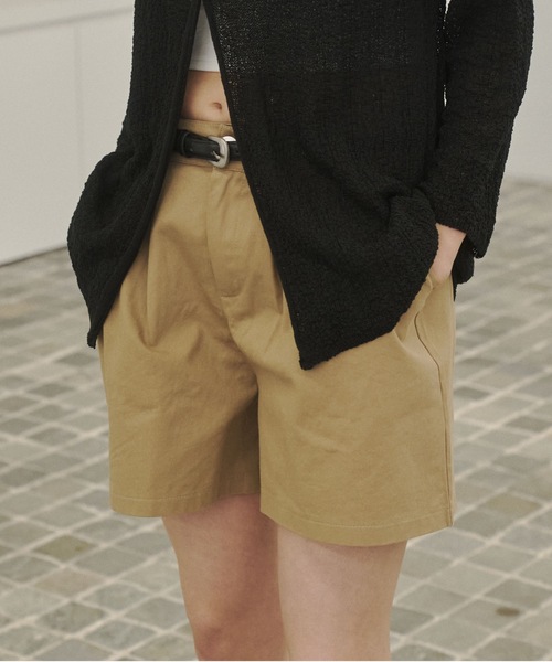 Lutim by u(ルチバイユー)の「Club short pants / クラブショートパンツ(その他パンツ・レディース・ブラック/ベージュ/ナチュラル・FREE)」の1枚目の写真