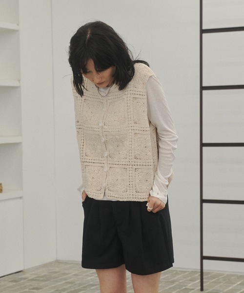 Lutim by u(ルチバイユー)の「Club short pants / クラブショートパンツ(その他パンツ・レディース・ブラック/ベージュ/ナチュラル・FREE)」の5枚目の写真