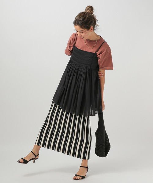 BAYFLOW（ベイフロー）の「縦長ラインですっきり]サマーニットタイトスカート（スカート・レディース・ブラック/ブラック系その他/ボルドー・SMALL/MEDIUM）」の12枚目の写真