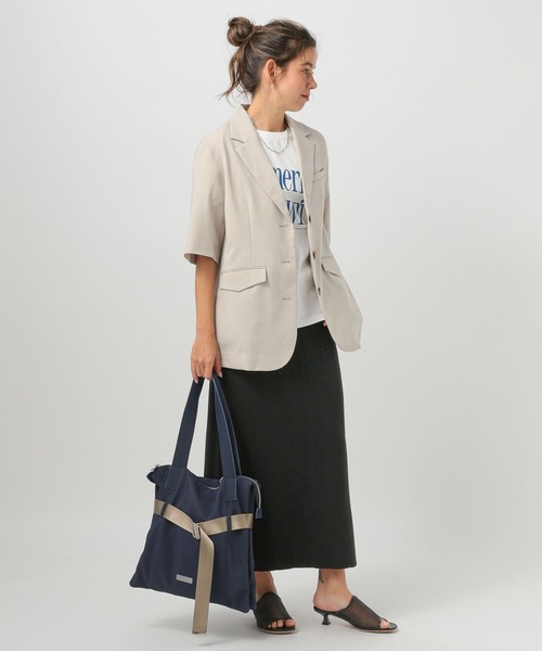 BAYFLOW（ベイフロー）の「縦長ラインですっきり]サマーニットタイトスカート（スカート・レディース・ブラック/ブラック系その他/ボルドー・SMALL/MEDIUM）」の17枚目の写真