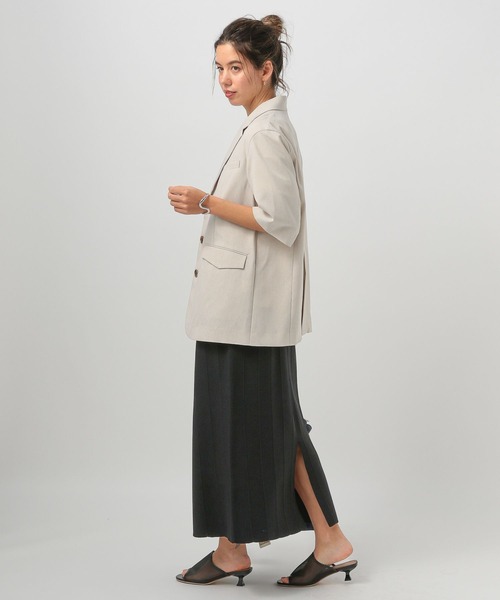 BAYFLOW（ベイフロー）の「縦長ラインですっきり]サマーニットタイトスカート（スカート・レディース・ブラック/ブラック系その他/ボルドー・SMALL/MEDIUM）」の18枚目の写真