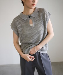 select MOCA | ドロップオープンメッシュニットトップス(ニット/セーター)