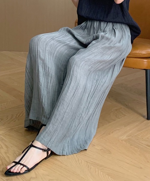 DECADE CLASSIC(ディケイド クラシック)の「ハイウエストタックシアーワイドパンツ (SS)(その他パンツ・レディース・ホワイト/ブラック/グレー・FREE)」の10枚目の写真