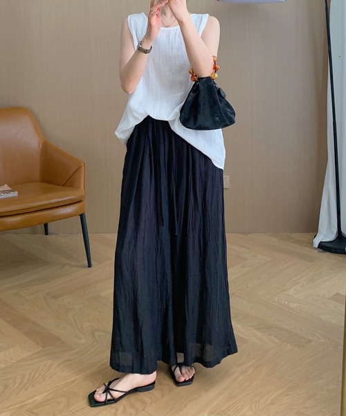 DECADE CLASSIC(ディケイド クラシック)の「ハイウエストタックシアーワイドパンツ (SS)(その他パンツ・レディース・ホワイト/ブラック/グレー・FREE)」の18枚目の写真