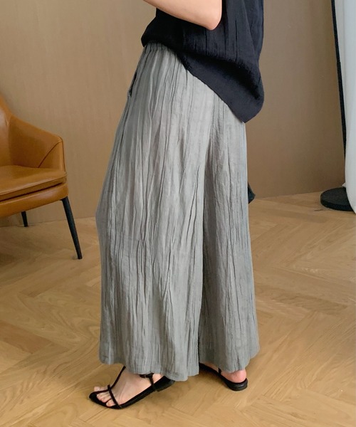 DECADE CLASSIC(ディケイド クラシック)の「ハイウエストタックシアーワイドパンツ (SS)(その他パンツ・レディース・ホワイト/ブラック/グレー・FREE)」の13枚目の写真