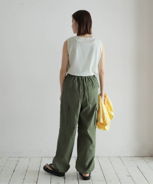 NOMBRE IMPAIR(ノンブルアンペール)の「イレギュラーブロックチェック ラウンドヘムタンク(Tシャツ/カットソー・レディース・ホワイト/チャコールグレー・FREE)」の5枚目の写真